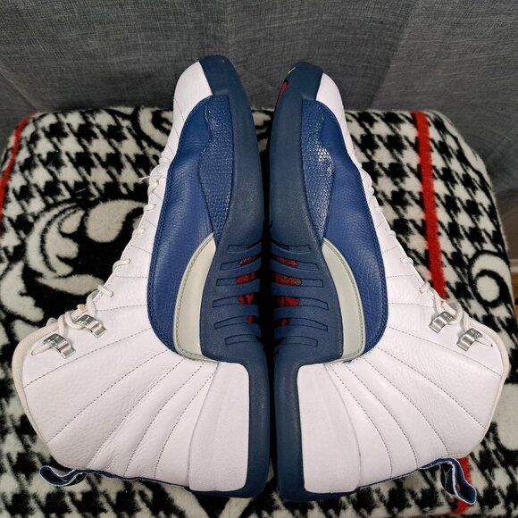Size 13 Men Nike Air Jordan 12 Retro French Blue White Leather 2015 - Picture 8 of 14